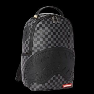 Sprayground Checkered Black Backpack Rare, new